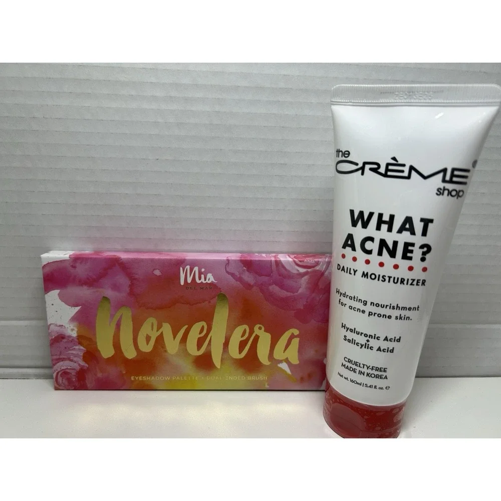 Mia Del Mar Novelera 12 Color Eyeshadow Palette /Creme Shop Acne Cream   F4
